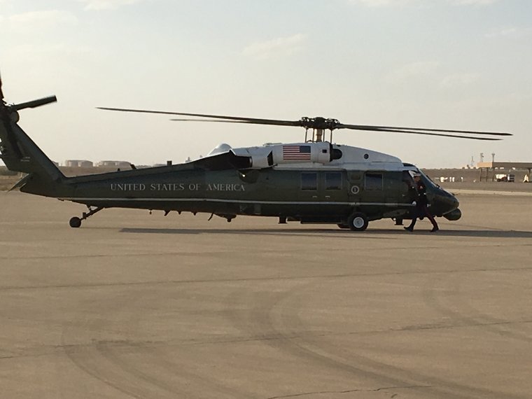 Marine One on the tarmac